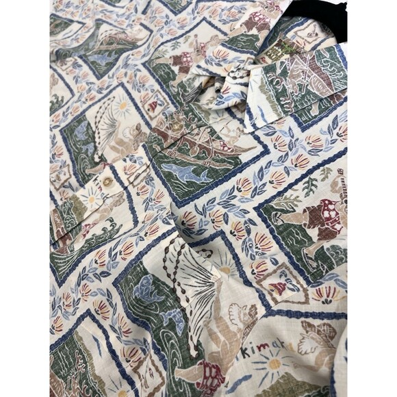 Mele Kalikimaka Reyn Spooner Luau Dancing Fishing Limited Issue Shirt Sz L - Picture 9 of 10